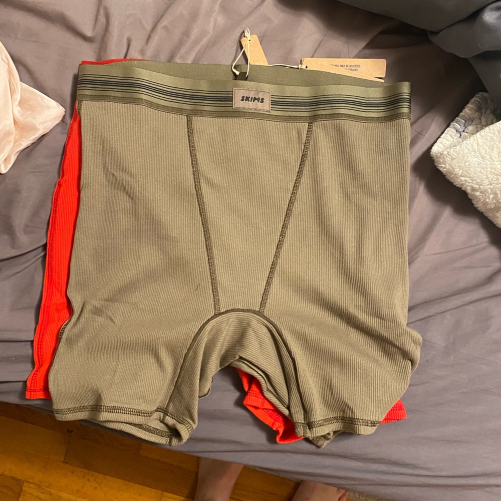 Skims cotton ribbed boxers